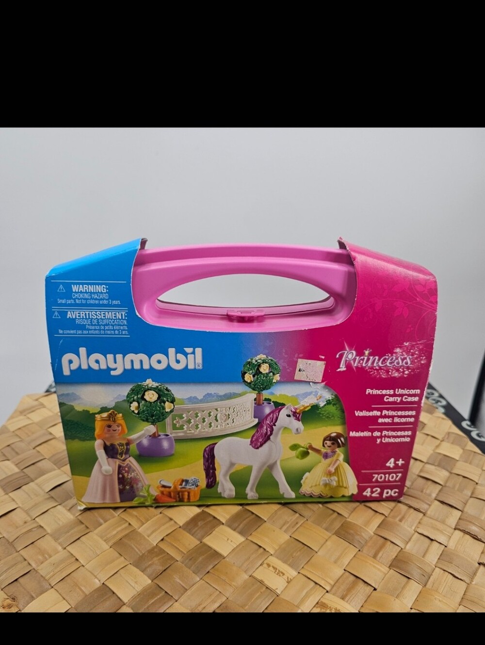 Playmobil Princess Unicorn 42pc PCarry Case – Pink NWOT